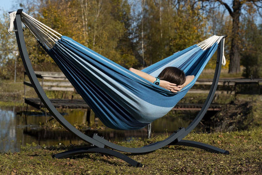 Hangmat met standaard - Compact & Singa - Blauw