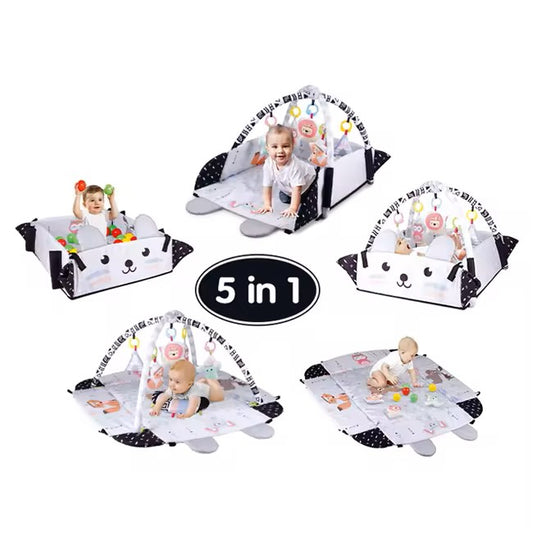 Babygym, speelkleed baby met boog, op 5 manieren te gebruiken: box, ballenbak en kleed.