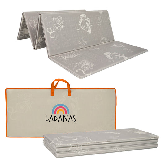 Dubbelzijdig speelkleed voor baby's met Dino en oceaan motief