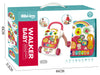 2-in-1 Babywalker – Loopstoel baby en Speelbord voor Eerste Stapjes - Roze
