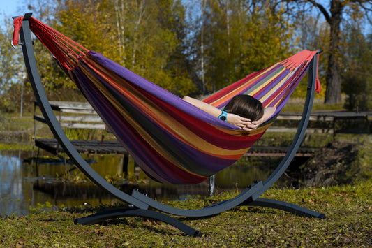 Hangmat met standaard - Compact & Singa - Rood