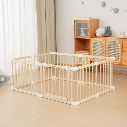 Grondbox Baby met Deurtje – Massief en Ongelakt Hout & Instelbaar in Twee Formaten:120x160 of 140x140cm