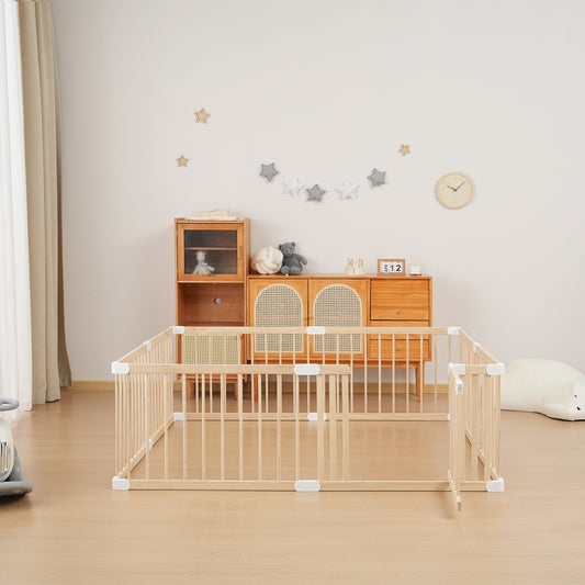 Grondbox Baby met Deurtje – Massief en Ongelakt Hout & Instelbaar in Twee Formaten: 170x170 of 160x180 cm