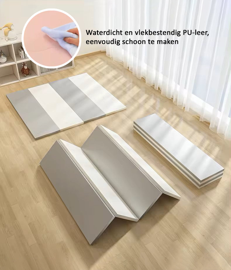 Foammat, speelmat, speelkleed baby, waterdicht en vlekbestendig PU-leer, eenvoudig schoon te maken.