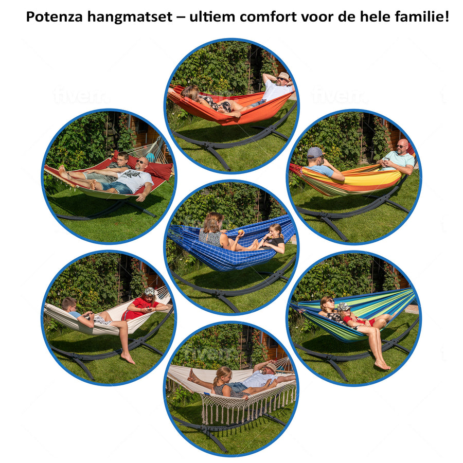 Hangmat met Standaard 2 Persoons | Grande Singa