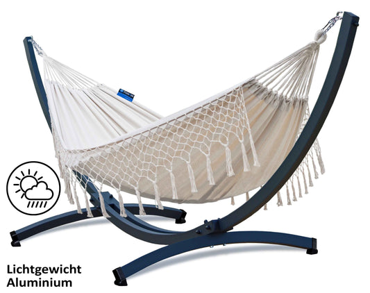 Hangmat met standaard - Prime & Santia - Crème