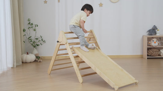 Houten Klimrek Kinderen – 6-in-1 Veelzijdige Pikler Driehoek