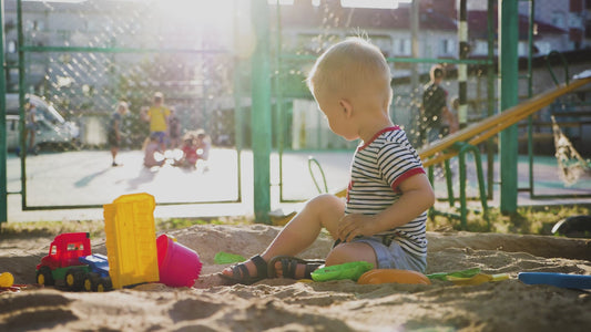 Zandbak met Banken Voor 1 Kind  | Bruin