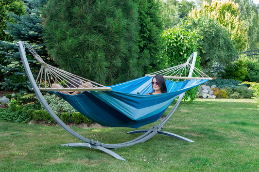 Hangmat met standaard - Prime & Acadia - Blauw