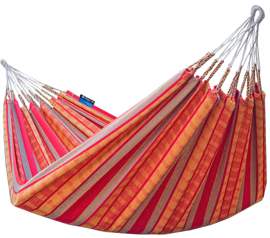"Luxe 2-persoons hangmat Pereira 320*160 in Rood, voor ultieme ontspanning."