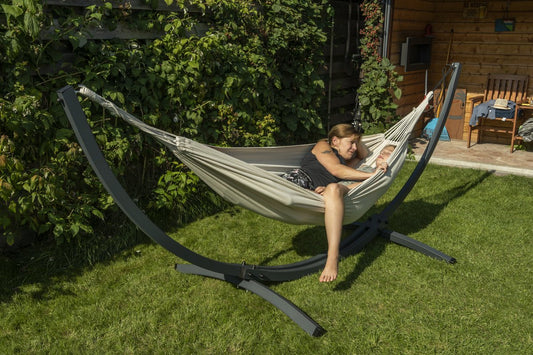 Hangmat met standaard - Prime & Roma - Crème