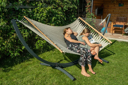 Hangmat met standaard - Grande & Barbados - Crème Hangmatset Potenza®