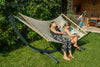 Hangmat met standaard  - Grande Premium & Barbados - Crème Hangmatset Potenza®