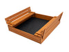 Houten Zandbak met Banken  140x140 cm | Bruin