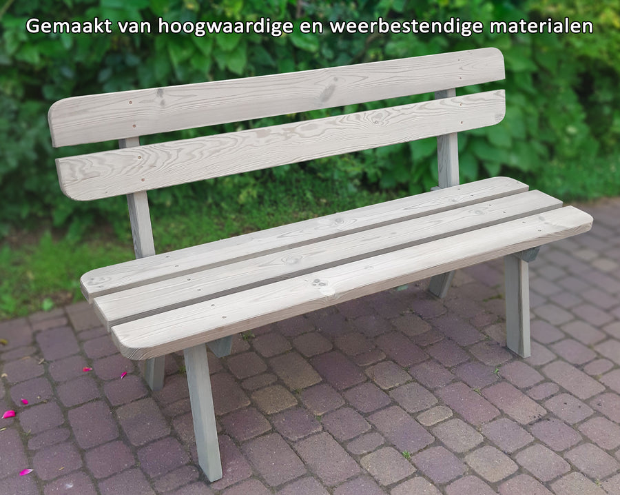 Houten Tuinbank 150 cm – Premium – Geïmpregneerd Hout  | Andy