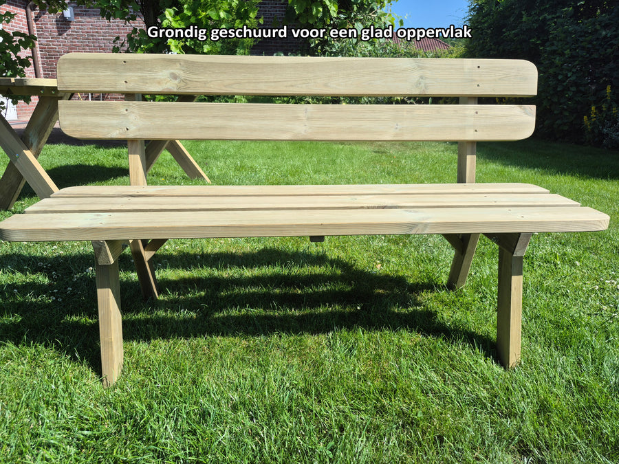 Houten Tuinbank 150 cm – Premium – Geïmpregneerd Hout  | Andy
