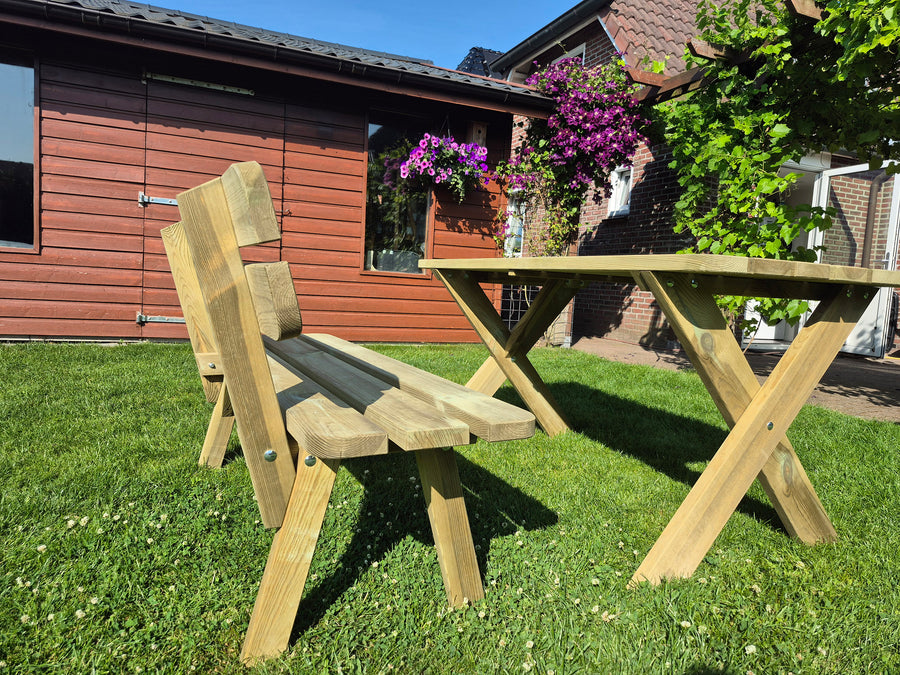 Houten Tuintafel Premium - Geïmpregneerde Tuin tafel 120 cm | Andy