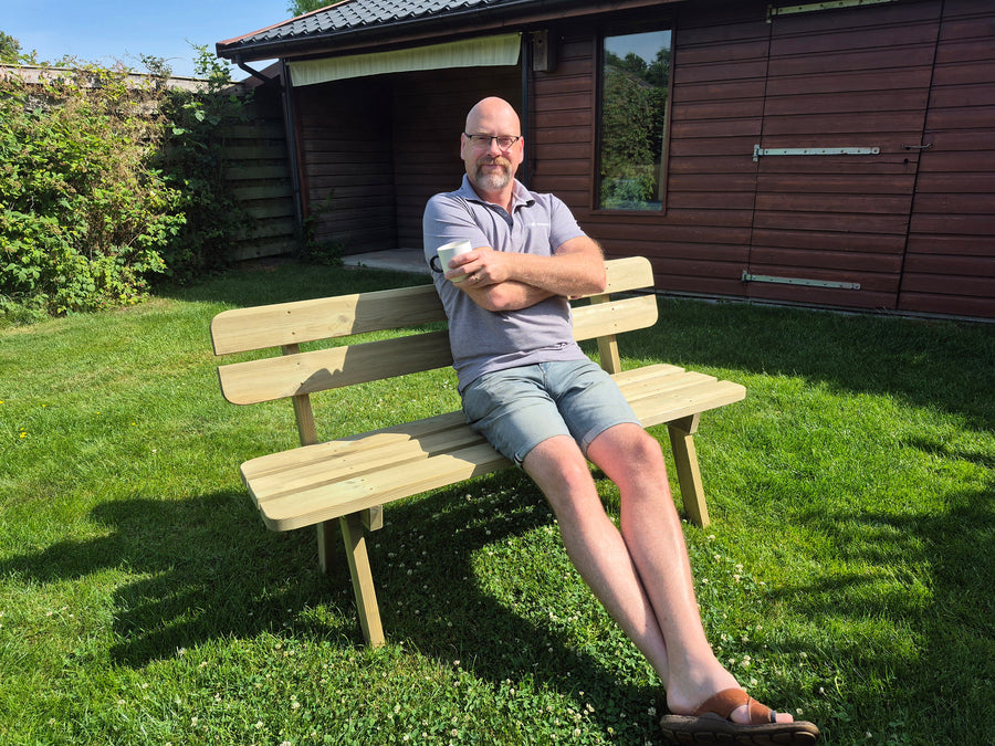Houten Tuinbank 150 cm – Premium – Geïmpregneerd Hout  | Andy