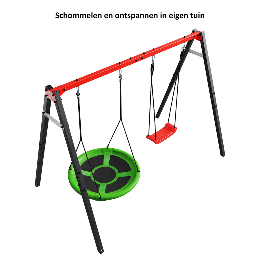 Schommelset - Schommelframe incl. 2x Schommelplank & Nestschommel