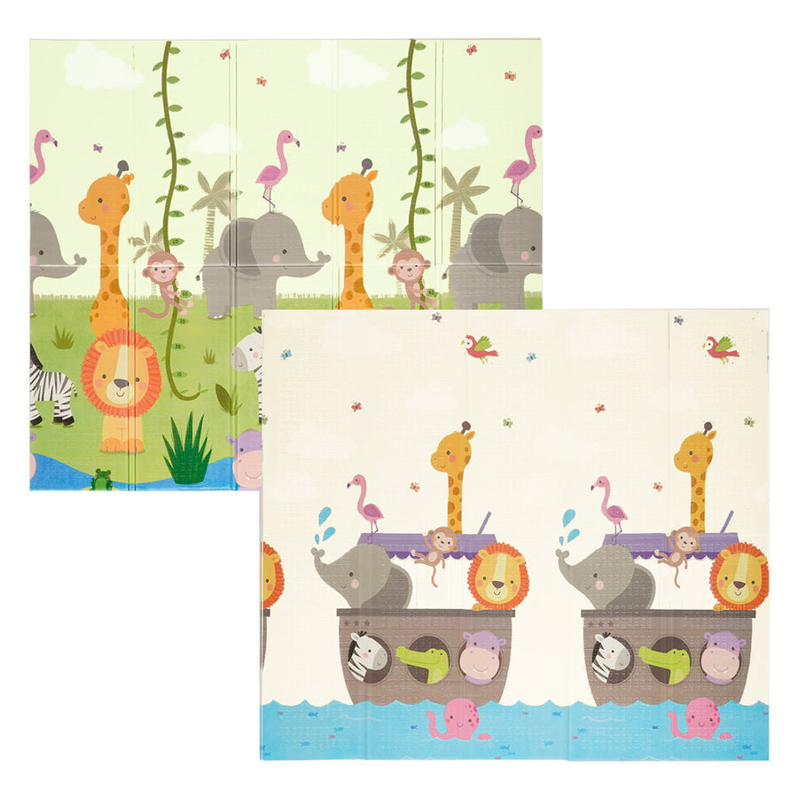 Baby Speelmat Foam 180x200x1,5 cm – Opvouwbaar & Schokabsorberend - Jungle