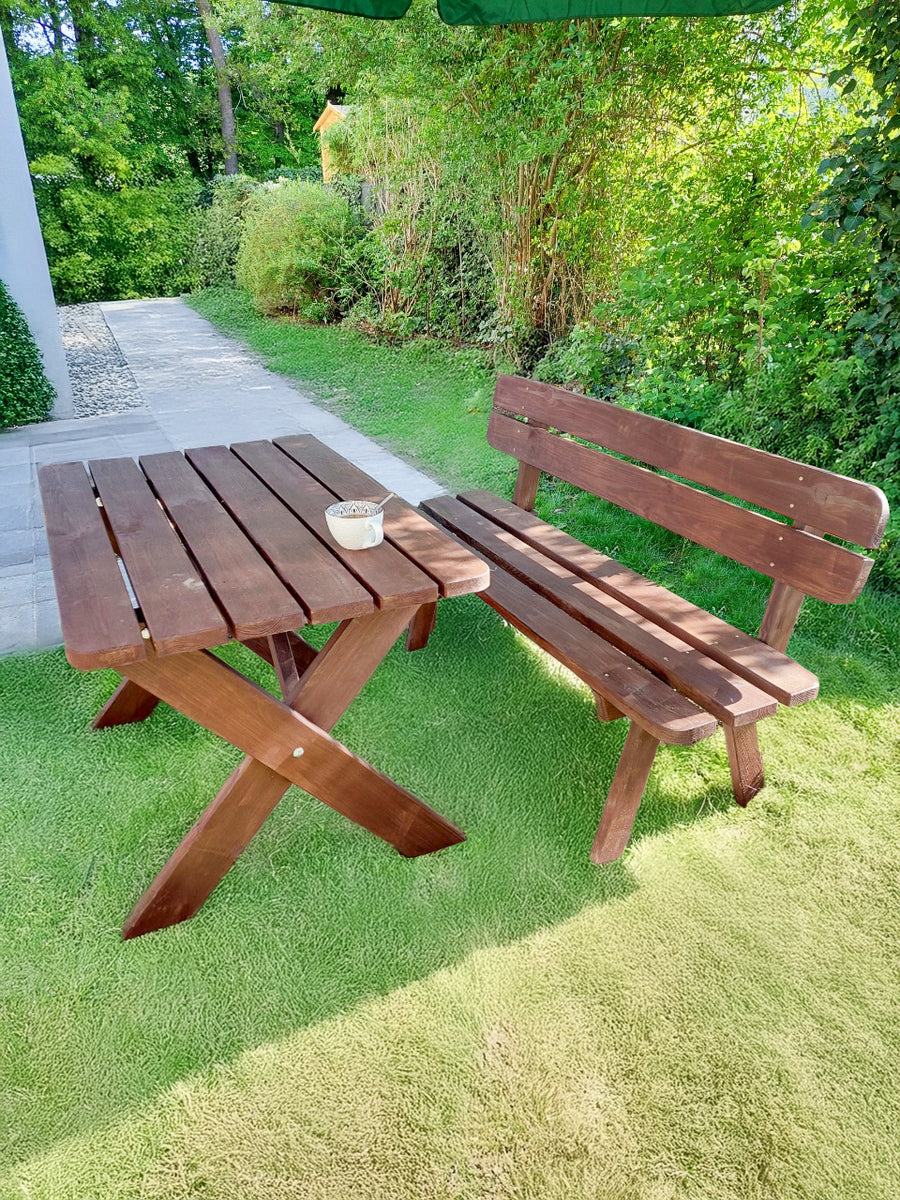 Houten Tuintafel Premium - Geïmpregneerde Tuin tafel 120 cm | Andy
