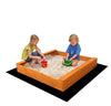 Houten zandbak incl. gronddoek 120x120cm