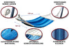 Twee persoons hangmat met verstelbare hoogte, luchtdoorlatende stof en optimale gewichtsverdeling.