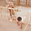 houten grondbox met zacht speelkleed