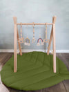 Babygym + Speelmat incl. 5 STIMULERENDE speeltjes – Babygym hout – Stevige & Veilige constructie – vanaf 0+ maand