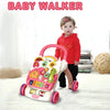 Babywalker met LICHT & MUZIEK - Loopwagen Baby met AFNEEMBAAR Speelbord - Roze