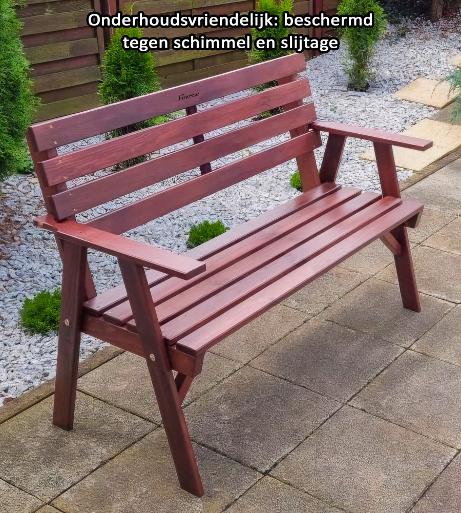 Houten Tuinbank – Geïmpregneerde Tuinbank 127 cm | Patio