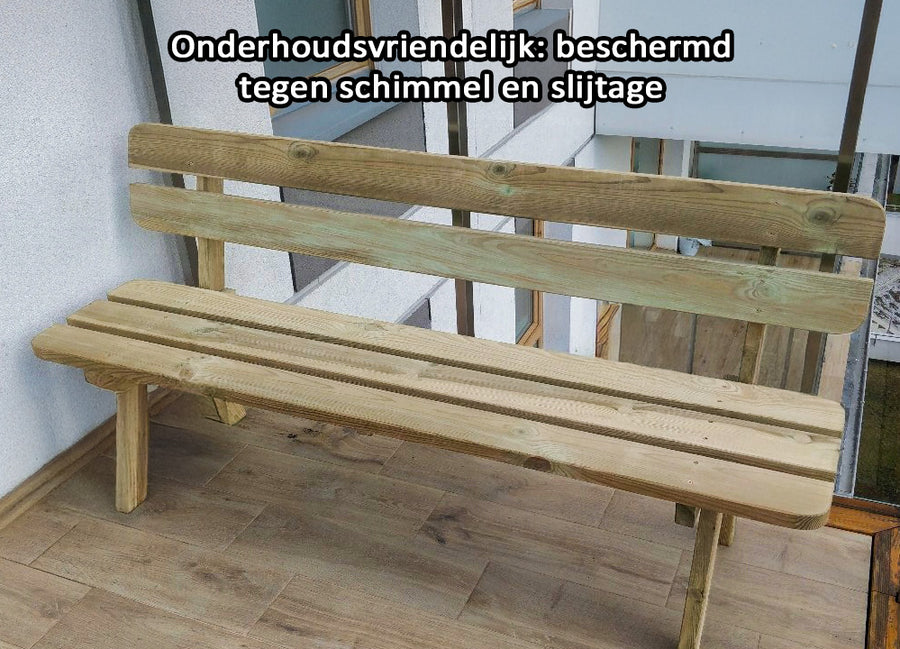 Houten Tuinbank 150 cm – Premium – Geïmpregneerd Hout  | Andy