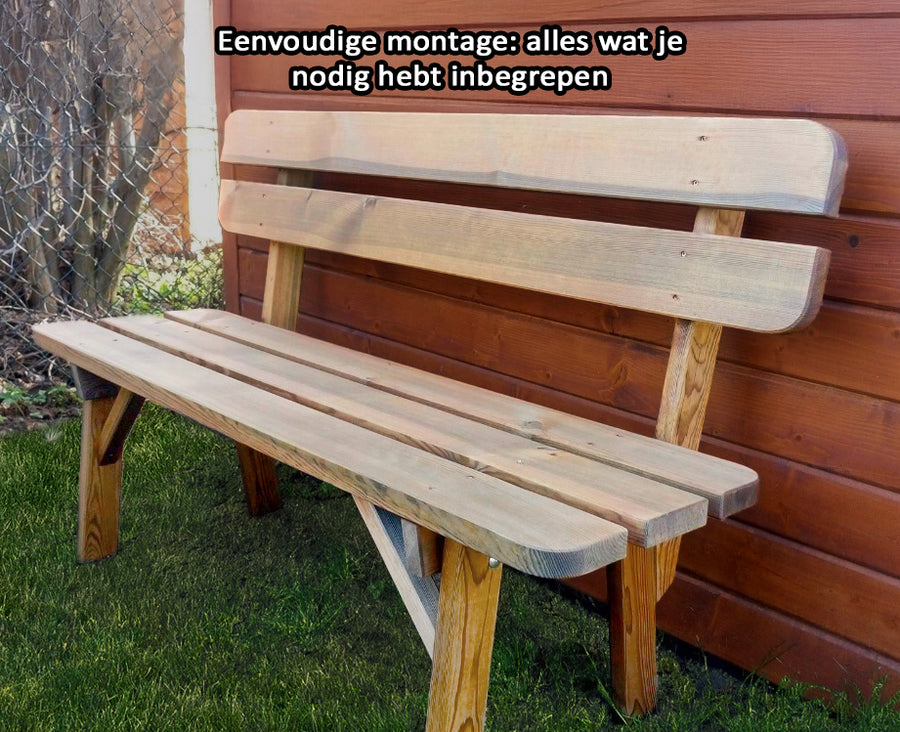 Houten Tuinbank 150 cm – Premium – Geïmpregneerd Hout  | Andy