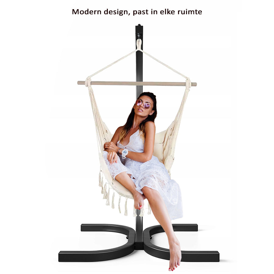 hangstoel met frame - Ecru