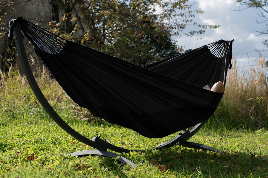 Hangmat met standaard  - Compact & Roma - Zwart