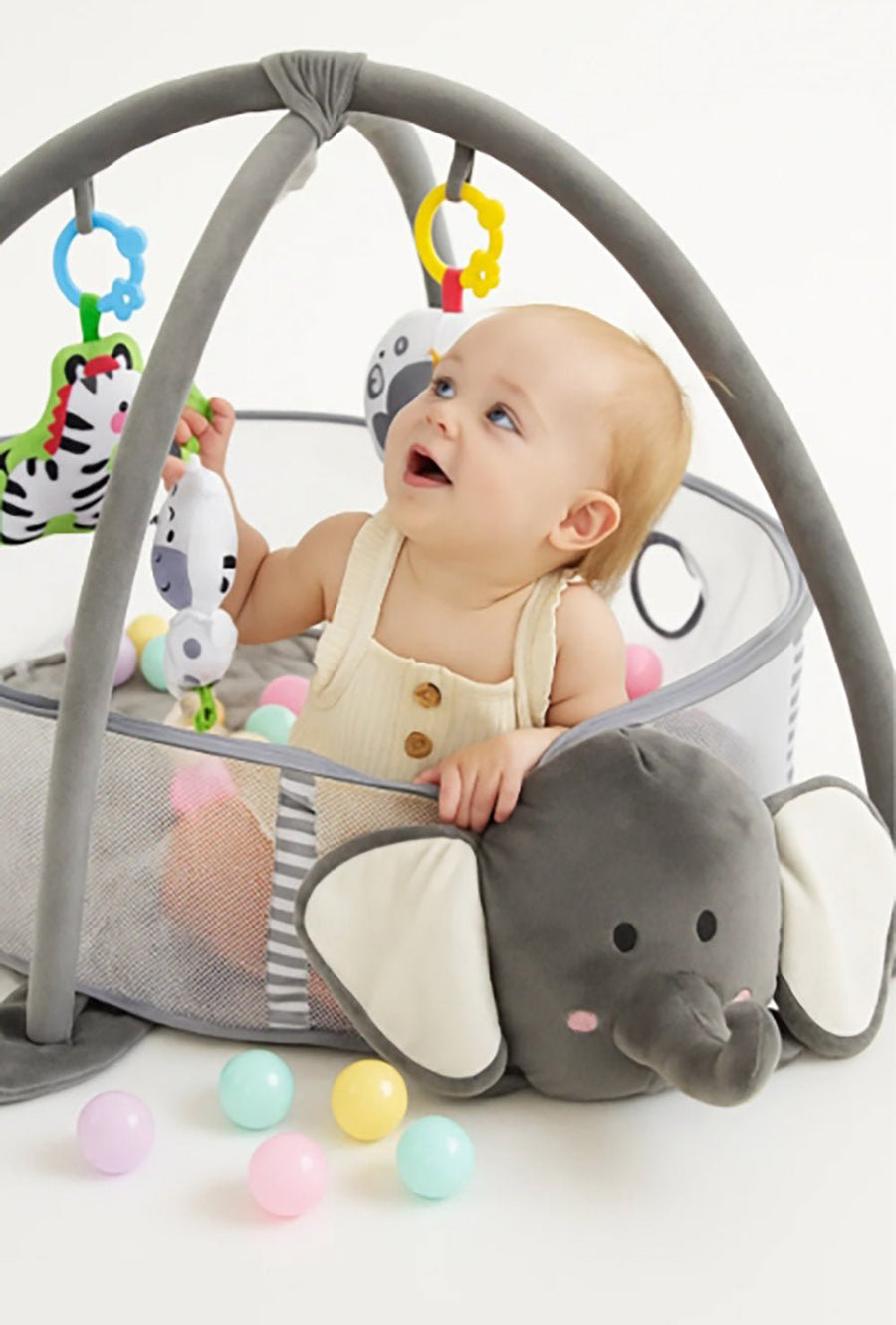 Babygym Speelmat met Boog - 3 in 1 - Olifant