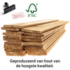 "Moestuinbak van hoogwaardig hout, perfect voor buitenplanten."