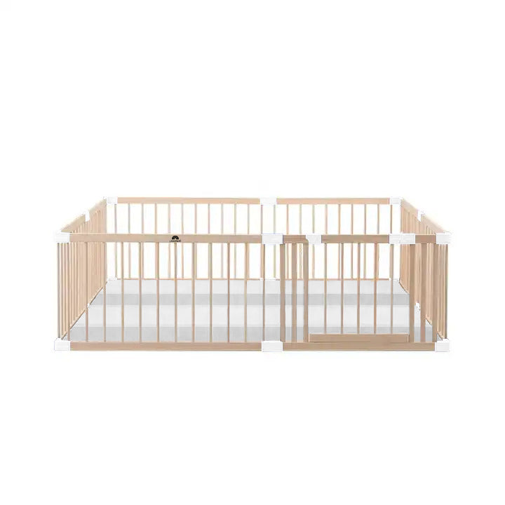 Grondbox Baby & Luxe Speelmat Baby - 140x200cm - Veilige ONGELAKTE Baby box met EXTRA DIKKE Speelmat Foam 4cm