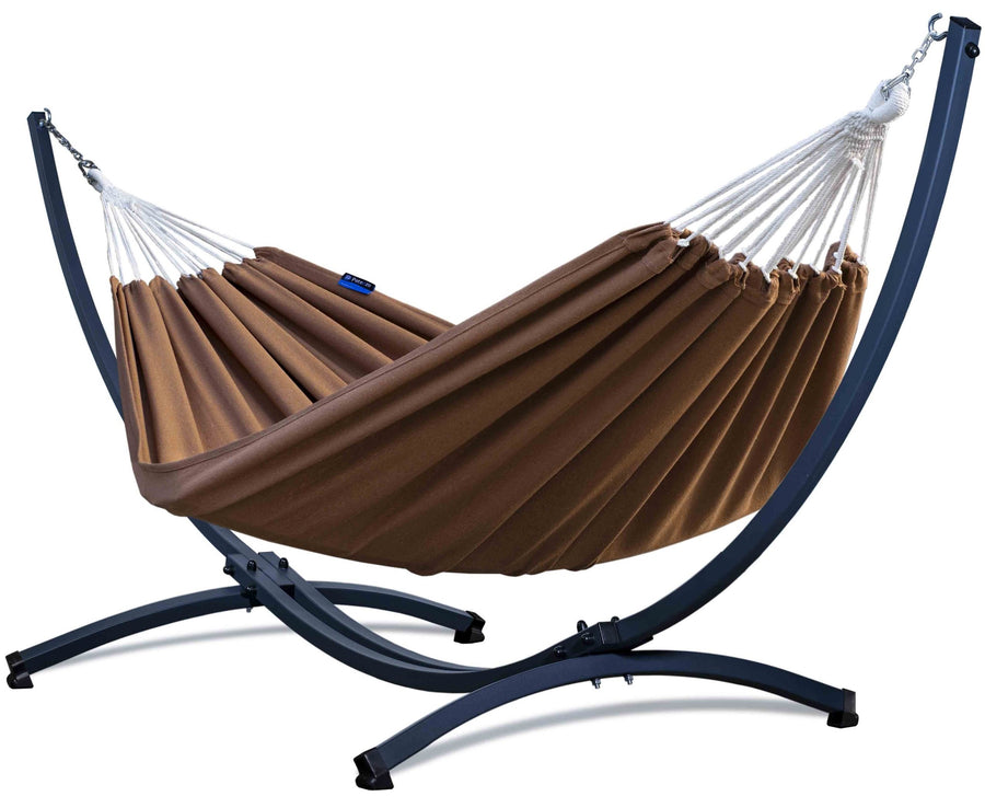 Hangmat met Standaard 2 Persoons – Robuuste Constructie – Bruin