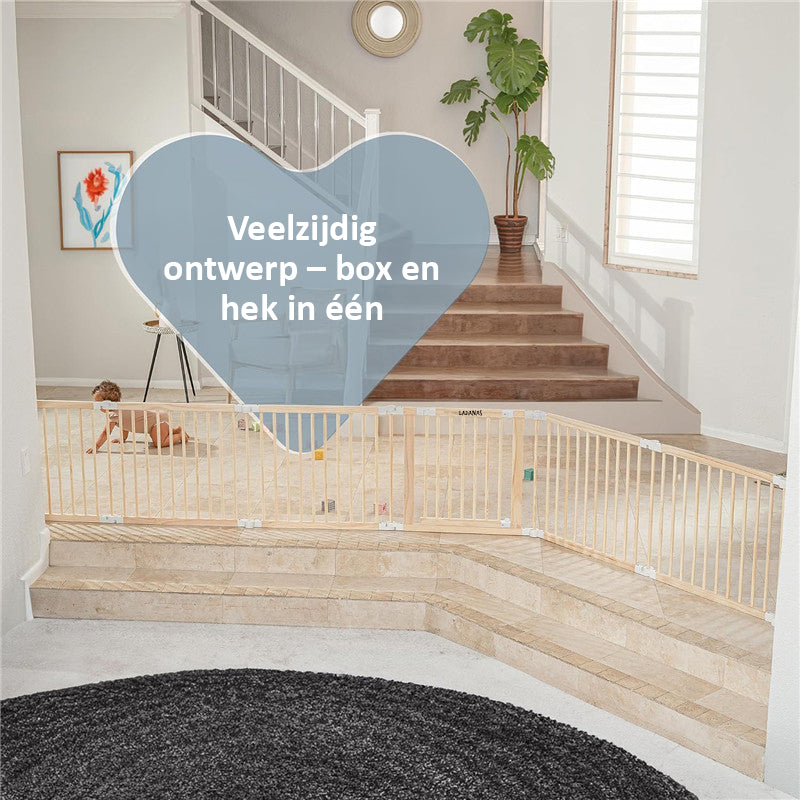 Grote grondbox inklapbaar hout 172×172 cm