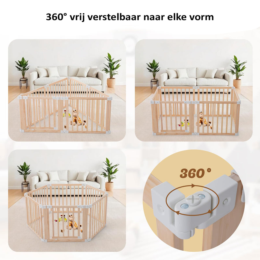 Grondbox inklapbaar hout 172×86 cm