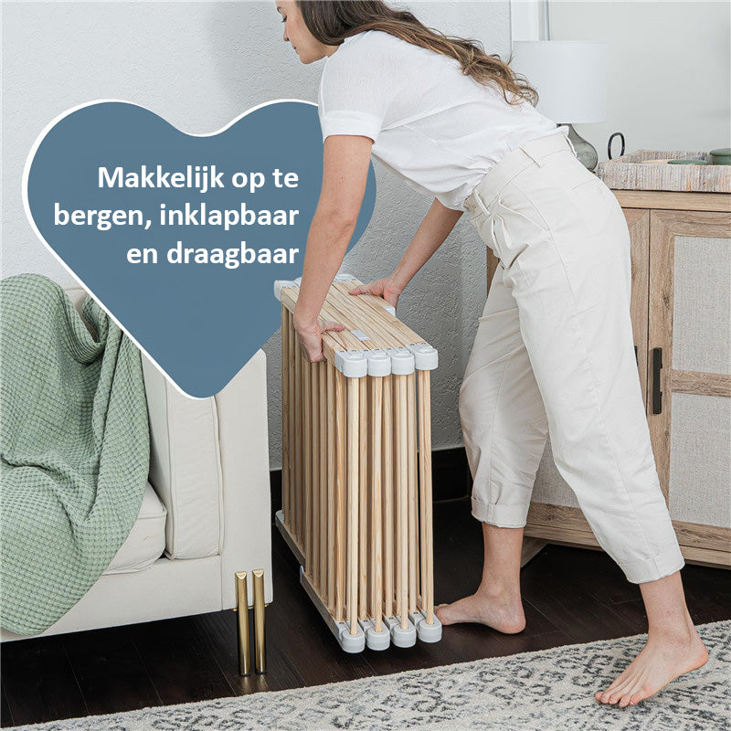 Grote grondbox inklapbaar hout 172×172 cm