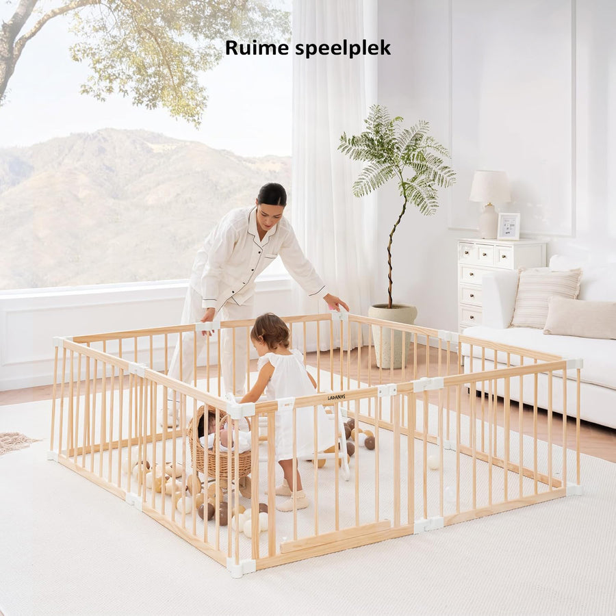 Grote grondbox inklapbaar hout 172×172 cm