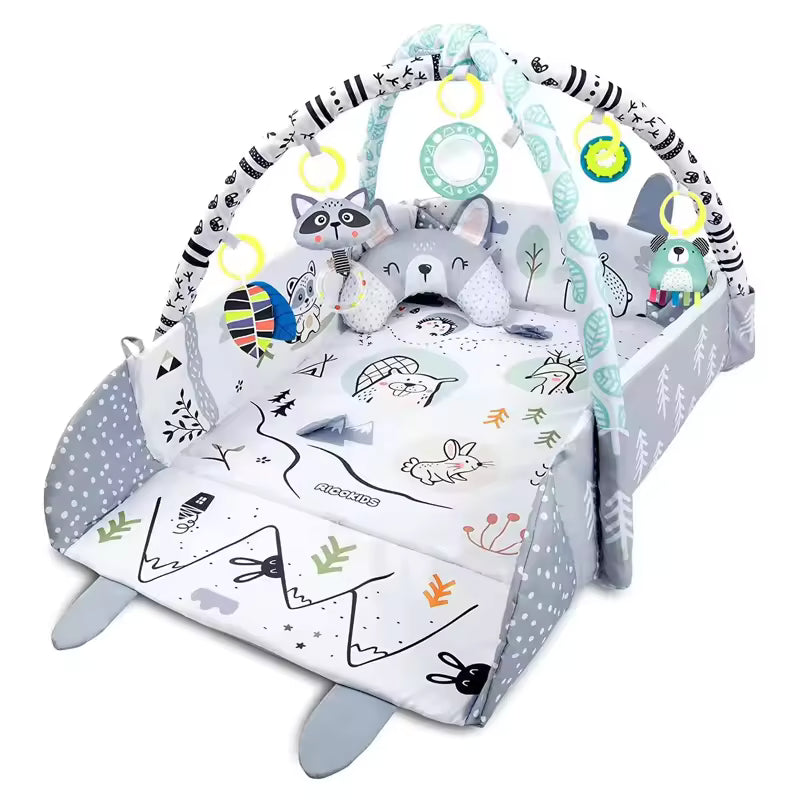 Multifunctionele Babygym Speelmat met Boog en Ballenbak – Little Bunny