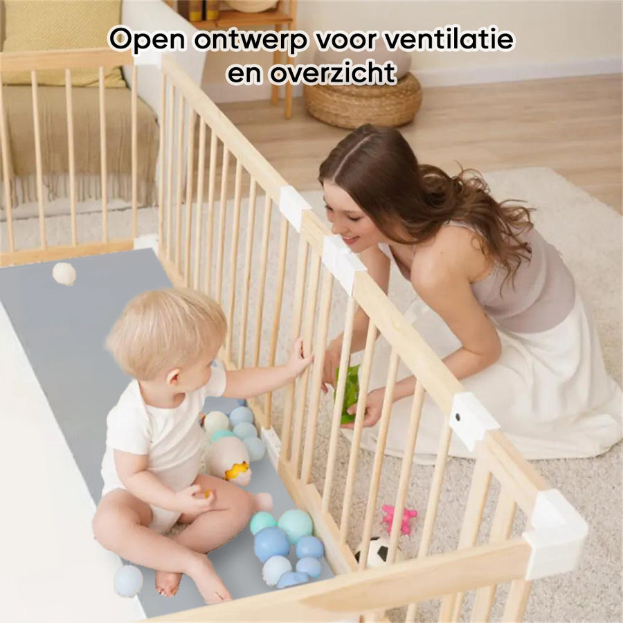 Grondbox baby, speelbox, kinderbox open ontwerp voor ventilatie en overzicht