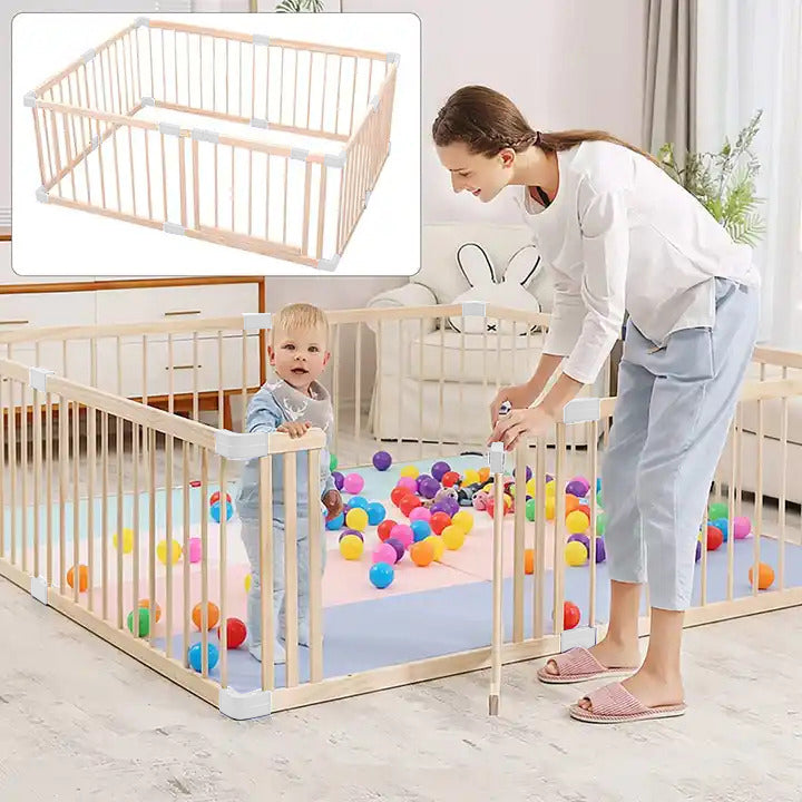 Grondbox baby - Veilige Baby box - TOPKWALITEIT & Eenvoudige (de)montage - 140x200cm