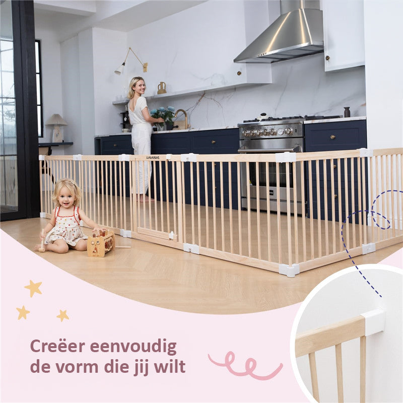 Grote grondbox inklapbaar hout 172×172 cm