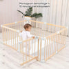 baby grondbox van hout met deurtje