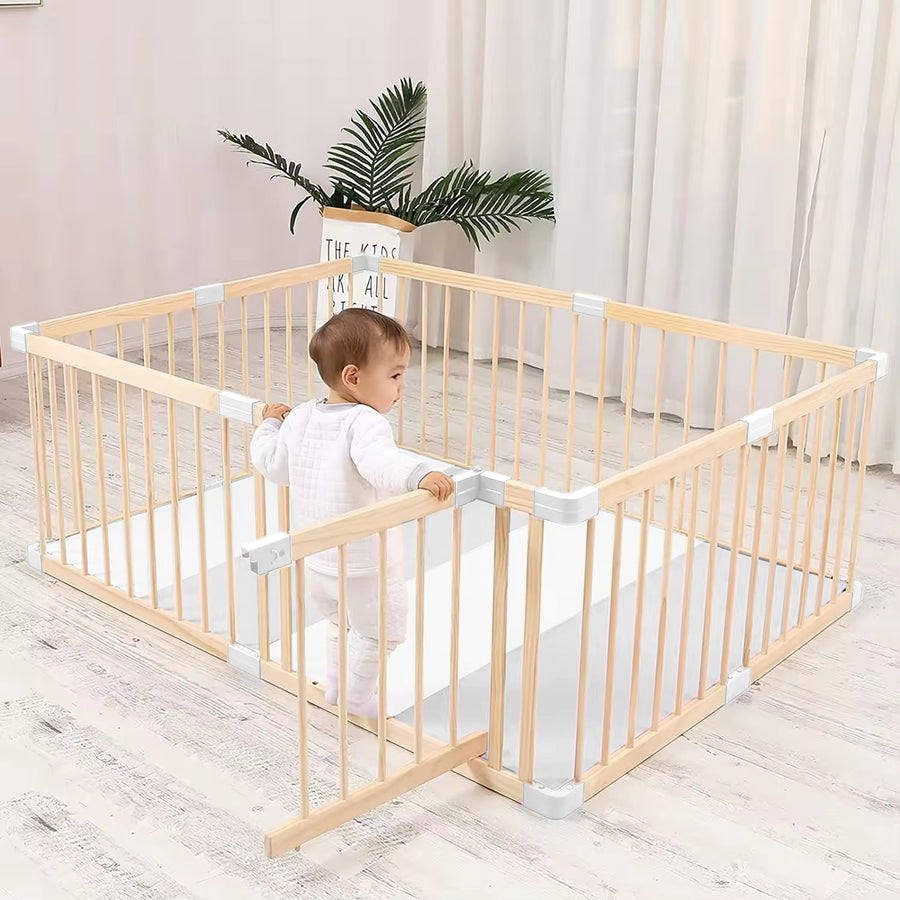 Grondbox Baby & Luxe Speelmat Baby - 160x180cm - Veilige ONGELAKTE Baby box met EXTRA DIKKE Speelmat Foam 4cm