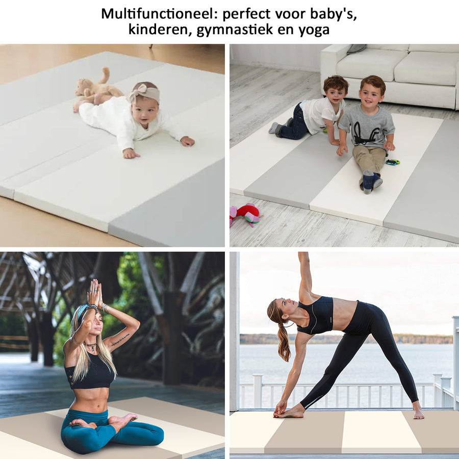 Foammat, Speelkleed baby, speelmat, multifunctioneel: perfect voor baby's kinderen, gymnastiek en yoga